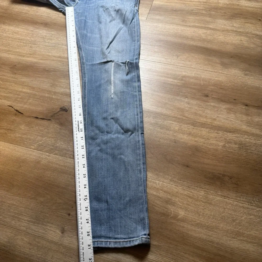 Diesel Tepphar-X Jeans Mens 28x32‎ Light Blue Slim Carrot Distressed Button Fly